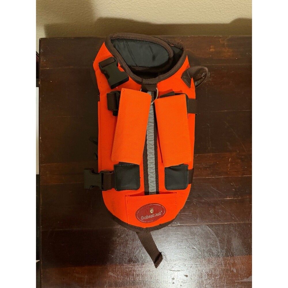 Outback Jack Life Jacket Dog Safety Vest Flotation Device Orange Size XS